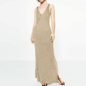 *ISO* gold limited edition knit maxi dress
